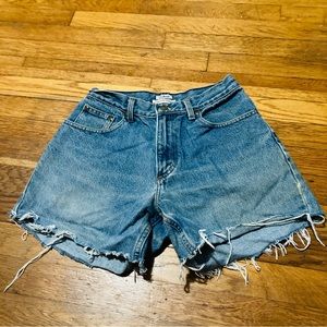 LL bean size 6 blue shorts cut off